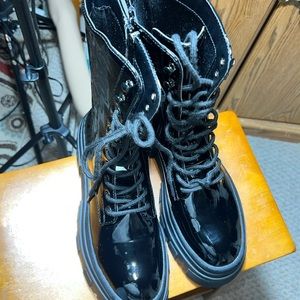 forever 21 Black  combat boots size8